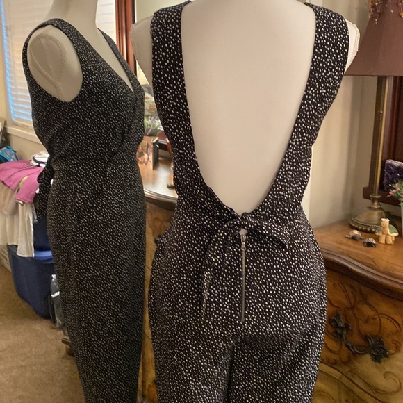 Sam Edelman Jumpsuit Black and White Polka Dot - Picture 5 of 12
